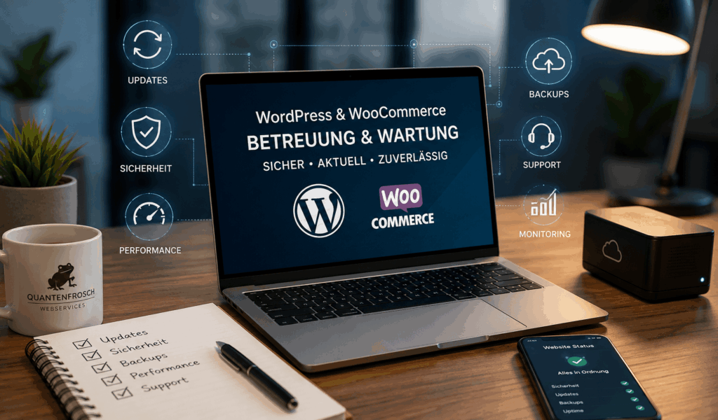 Professionelle WordPress- und WooCommerce-Betreuung mit Updates, Backups und Monitoring