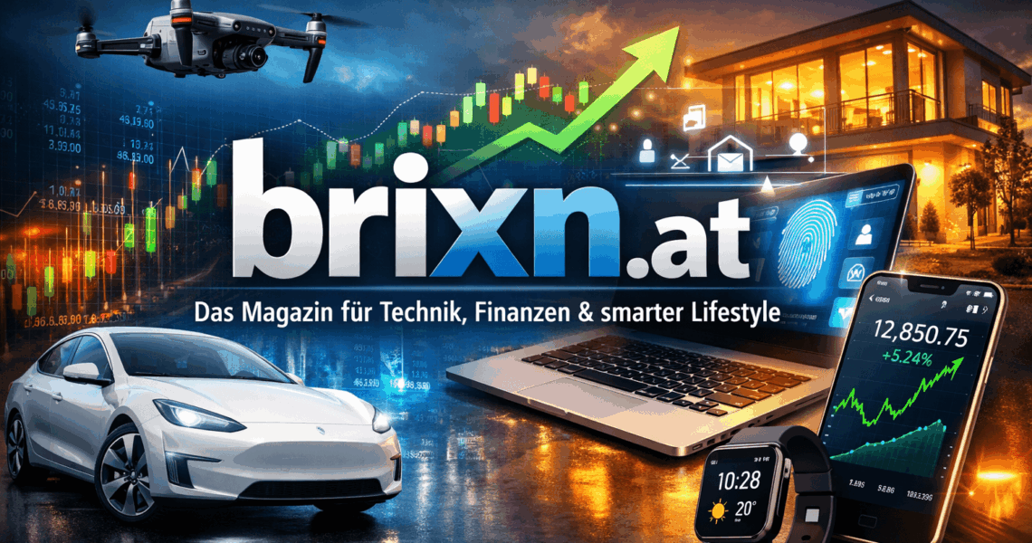 Brixn Magazin: Collage zu smarter Lifestyle, Technik und digitaler Zukunft.
