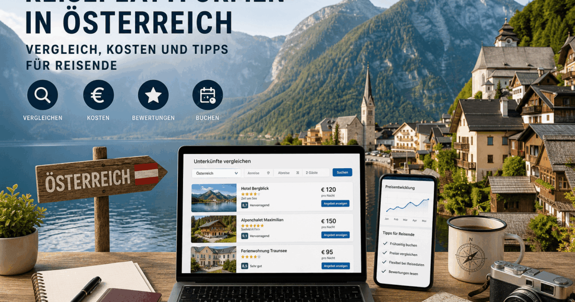 Reiseplattformen in Österreich mit Vergleich von Unterkünften, Preisen und Buchungsmöglichkeiten
