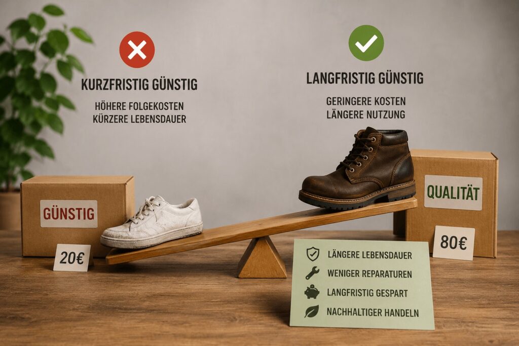 Vergleich zwischen günstigen und langlebigen Produkten für bewusste Kaufentscheidungen