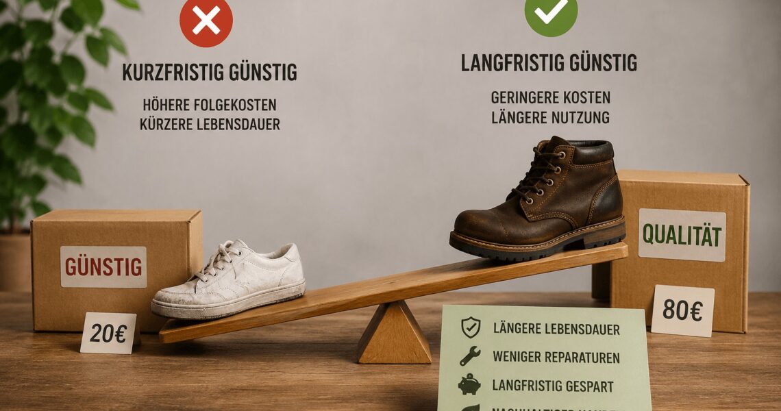 Vergleich zwischen günstigen und langlebigen Produkten für bewusste Kaufentscheidungen