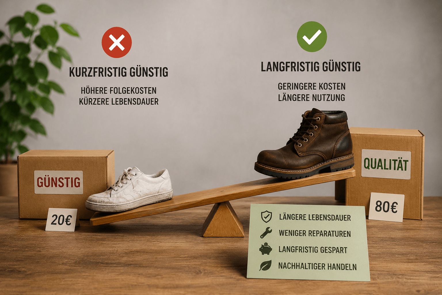 Vergleich zwischen günstigen und langlebigen Produkten für bewusste Kaufentscheidungen